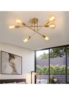 Buy E27 Modern Chandelier Ceiling Lamp Iron Minimalist Personality Creative LED Lighting Decoration Living Room in Saudi Arabia