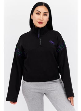 Buy Women Sportswear Fit Long Sleeve Training Sweatshirt, Black in UAE