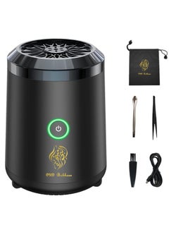 Buy "Portable Electronic Bakhoor Burner – Mini Incense Burner, Rechargeable USB Aroma Diffuser, Electric Arabic Incense Holder for Car and Home Decoration" in UAE