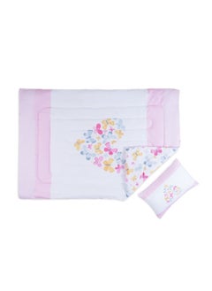 Buy Butterflies 2-piece Comforter Set 160x220cm - Blush in UAE