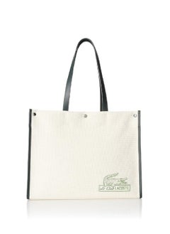 Buy Lacoste Heritage Canvas Large Shopping Bag, Farine/Sinople in Saudi Arabia