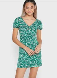 Buy Floral Dress With Front Tie Up in Saudi Arabia