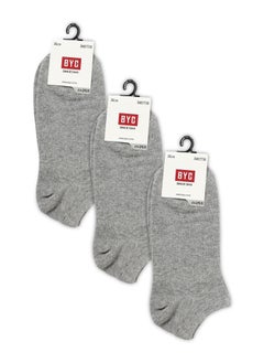 Buy MEN'S SNEAKER SOCKS - GREY (PACK OF 3) in UAE