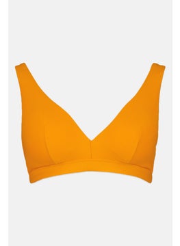 اشتري Women Textured Lightly Padded Bikini Top, Orange في الامارات