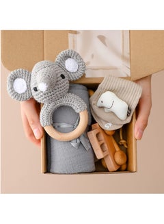 Buy Baby Gift Set for Newborn, Baby Shower Gifts for Boys & Girls - 6 PCS Newborn Baby Essentials Baby Bath Set with Baby Blanket Baby Rattle - New Born Baby Girls Gift & Baby Boy Gifts in Saudi Arabia