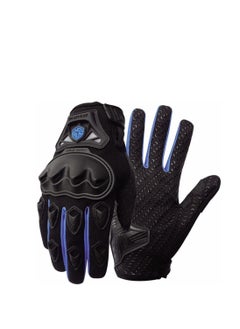 Buy Scoyco MC29 Motorcycle Gloves Motorbike Street With Protection Black Blue - Size L in Egypt