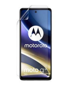 Buy Flexible TPU Screen Protector Designed For Motorola Moto G51 5G Clear HD Self Healing Unbreakable Film in UAE