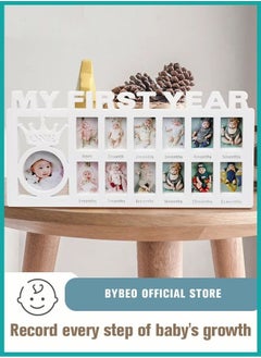 Buy First Year Newborn Keepsake Frame 12 Months Milestone Photo Frames Baby Shower And Album Gifts in UAE