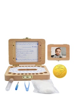 اشتري Baby Tooth Keepsake Box, Baby Tooth Fairy Keepsake Box, Baby Keepsake Wooden Storage Box, Children Memory Boxes to Save First Teeth & Hair, Newborn Baby Birthday and Shower Gift في السعودية