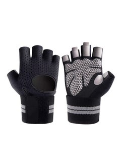 Buy Microfiber Weight Lifting Gloves , Wrist Support, 20x12x5cm in UAE