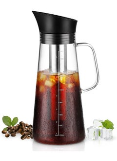 اشتري Airtight Cold Brew Iced Coffee Jug with Removable Stainless Steel Filter 1.5L في السعودية