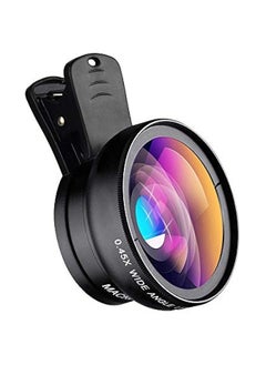 Buy Phone Camera Lens Kit 0.45X Super Wide Angle Lens 140°+ 12.5X Macro Lens Clip-on iPhone Lens for iPhone Samsung and Most of Android Smartphone in UAE