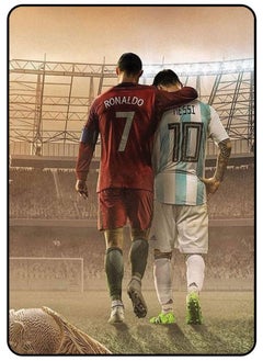 Buy Protective Case Cover For Apple iPad 8th Gen 10.2 Inch Ronaldo & Messi in UAE