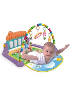 Buy Large Play and Learning Baby Fitness Toys Piano Activity Baby Kicks and Fitness Mats Laying and Playing 3-in-1 Fitness Music and Lights 0-36 Months Funny Piano for Boys and Girls in Saudi Arabia