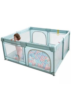 Buy Baby Playpen, Large Playpen for Babies and Toddlers, Safety Play Yard with safety sucker tees & Breathable Mesh, Folding Indoor & Outdoor Kids Activity Center with Gate in Saudi Arabia