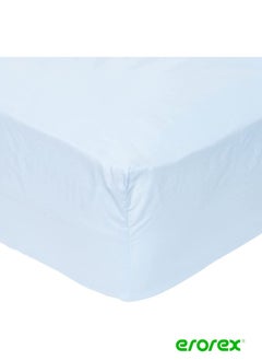 Buy Sky Double Fitted Sheet Set  3 Piece Set Double Full Blue in Saudi Arabia