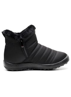 Buy Ankle Boots Thermal Waterproof Cotton Boots Black in Saudi Arabia
