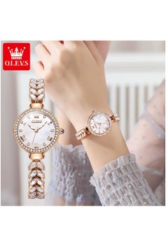 اشتري Watches for Women Fashion Quartz Stainless Steel Water Resistant Watch Gold 9971 في السعودية