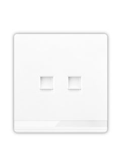 Buy Double Telephone Socket - 3 x 3 Inches Dual Data Plug Wall Plate in UAE