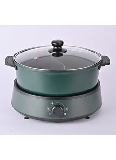 Buy Factory direct supply new Korean household multifunctional electric cooker non-stick electric cooker split electric hot pot spot Green Mandarin Duck Split Hot Pot in UAE