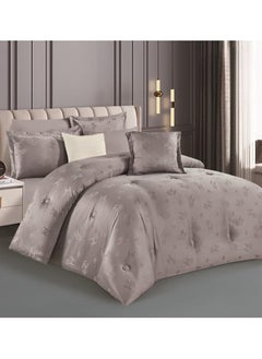 Buy Jacquard comforter set from Horse with a durable and soft fabric 8 pieces king size in Saudi Arabia