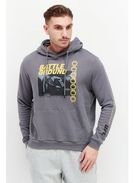 Buy Men Sportswear Fit Long Sleeves Running Sweatshirt, Grey in UAE