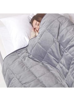 Buy HOMESCAPES Weighted Blanket for Kids/Children 3.2kg 100 x 150 cm Grey with Luxury Velvet & 100% Cotton Cover Anti-Anxiety Stress Relief Quilted Weighted Throw for Individual Use Single Size in Egypt