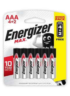 اشتري Max Promo Pack Battery, Size AAA, Pack of 4Plus2 Blister Card - 4+2 في الامارات