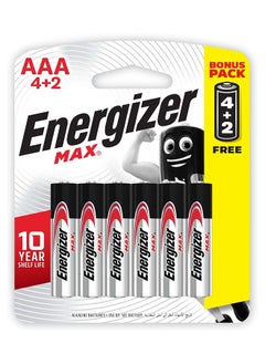 Buy Max Promo Pack Battery, Size AAA, Pack of 4Plus2 Blister Card - 4+2 in UAE