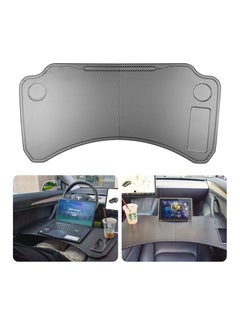 اشتري Tesla Foldable Tray - Car Laptop Table for Model Y/3 Accessories, Car Desk for Working Food Eating During Road Trips Charging, Center Console Cup Holder Table Tray Organizer in Front في الامارات