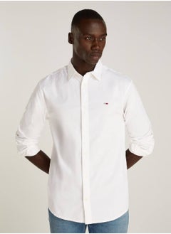 Buy Men's Regular Entry Poplin Casual Shirt - Cotton, White in Saudi Arabia