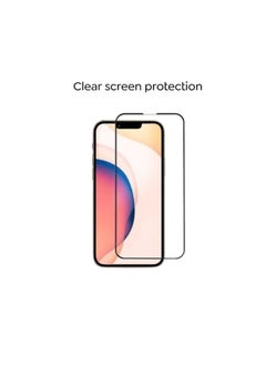 Buy Tempered glass screen protector clear and normal for iPhone 12 mini 5.4 in Saudi Arabia