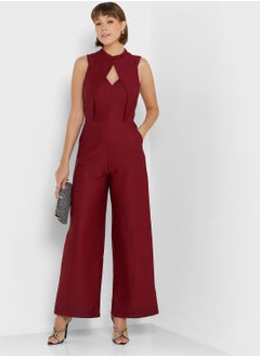 Buy Cut Out Detail Wide Leg Jumpsuit in Saudi Arabia