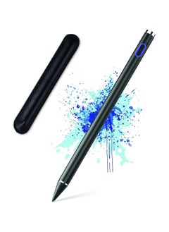 اشتري Stylus Pen Touch Screen Pencil: Active Stylus Pens Compatible for Apple iPhone iPad HP DELL Tablet Phone Laptop Chromebook Kindle Fire - Fine Point Digital Capacitive Drawing Pencil (Black) في الامارات