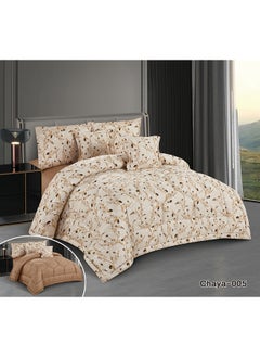 Buy Horse Comforter Set With Soft Silky Fabric Two Sides Floral Print 4 Pieces Single Size in Saudi Arabia