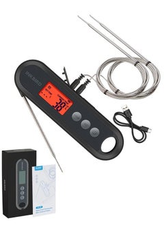 Buy INKBIRD Digital Food Thermometer IHT-2XP Supports External Probes Instant Read Meat Thermometer Grilling Large Backlit LCD Auto Sleep Temperature Alarms Calibration Ideal For Cooking Frying in UAE