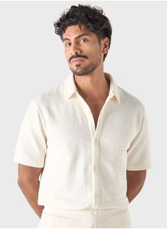 Buy Textured Regular Fit Shirt in Saudi Arabia