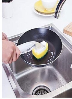 اشتري منظف ​​تنظيف المطبخ بمقبض طويل قابل للاستبدال من GulfDealz ، إسفنجة غسل وعاء الأطباق ، موزع سائل منظف المطبخ ، 2 إسفنجة + مقبض واحد فقط (أخضر) في الامارات