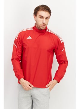 Buy Men Sportswear Fit Long Sleeves Training Jacket, Red Combo in UAE