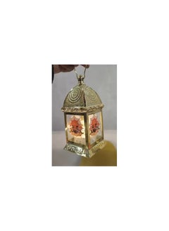 اشتري Ramadan metal lantern with a golden ornate shape في مصر