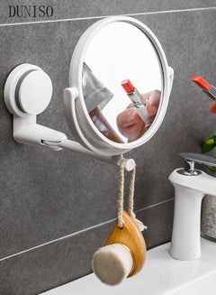 Buy Magnifying Double-Sided 360° Rotation Wall Mounted Vanity Makeup Mirror For Bathroom in UAE