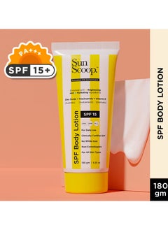 اشتري Hydrating SPF 15 Body Lotion - 180gm | PA+++ | UVA and UAB | UV Sun Protection, Moisturization & No Tanning | For Daily Use | No White Cast | For All Skin Types في الامارات