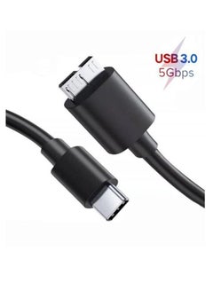 Buy USB Type C to Micro B 3.0 Charger Cord Compatible with Samsung Galaxy S5 Note 3, Toshiba Seagate WD West Digital External Hard Drive, Camera and More 0.5m in Saudi Arabia