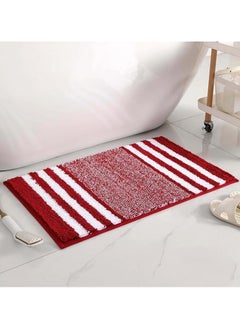 Buy Bathroom Rugs Bath Mat 50x80cm Non Slip Fluffy Soft Plush Microfiber Shower Carpet Rug Machine Washable Quick Dry Ultra Bath Mats for Tub Bathroom and Shower in UAE