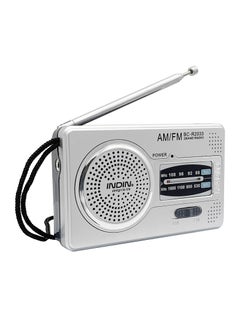 اشتري BC-R2033 Mini AM FM Radio 2 Band Radio Receiver راديو الجيب المحمول مكبر صوت مدمج مع / مقبس سماعة الرأس هوائي تلسكوبي في السعودية