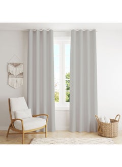 Buy Blackout Curtains  Thermal Insulated Fabric 1panel - Light Grey-140x280 in Egypt