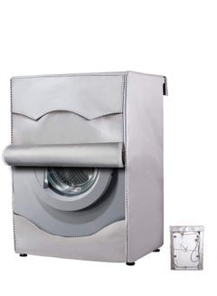 اشتري Washer Cover Dryer, Washine Machine Waterproof and dustproof thickening Front Loading, Silver Coating Oxford Cloth Roller Washing Sun resistant Dust في الامارات