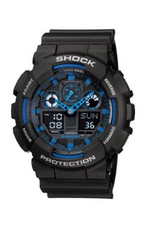 Buy g-SHOCK GA-110 Analog Digital Watch Blue Dial Black Resin Band in Saudi Arabia