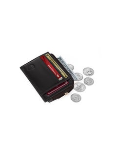 Buy Slim Wallet for Women with Coin Purse and Credit Card Holder RFID Protection Black in UAE