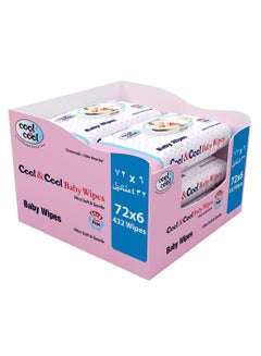 اشتري مناديل مبللة للأطفال من كول آند كول، 72 قطعة - عبوة مكونة من 6 قطع (432 منديلًا) في الامارات